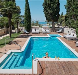 7 Bedroom Extensive Beachfront Villa with Heated Pool in Supetar, Brac Island, Sleeps 14